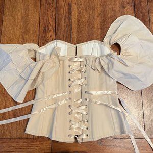 Cream Corset Shirt - Size 10(UK) - Corset Story